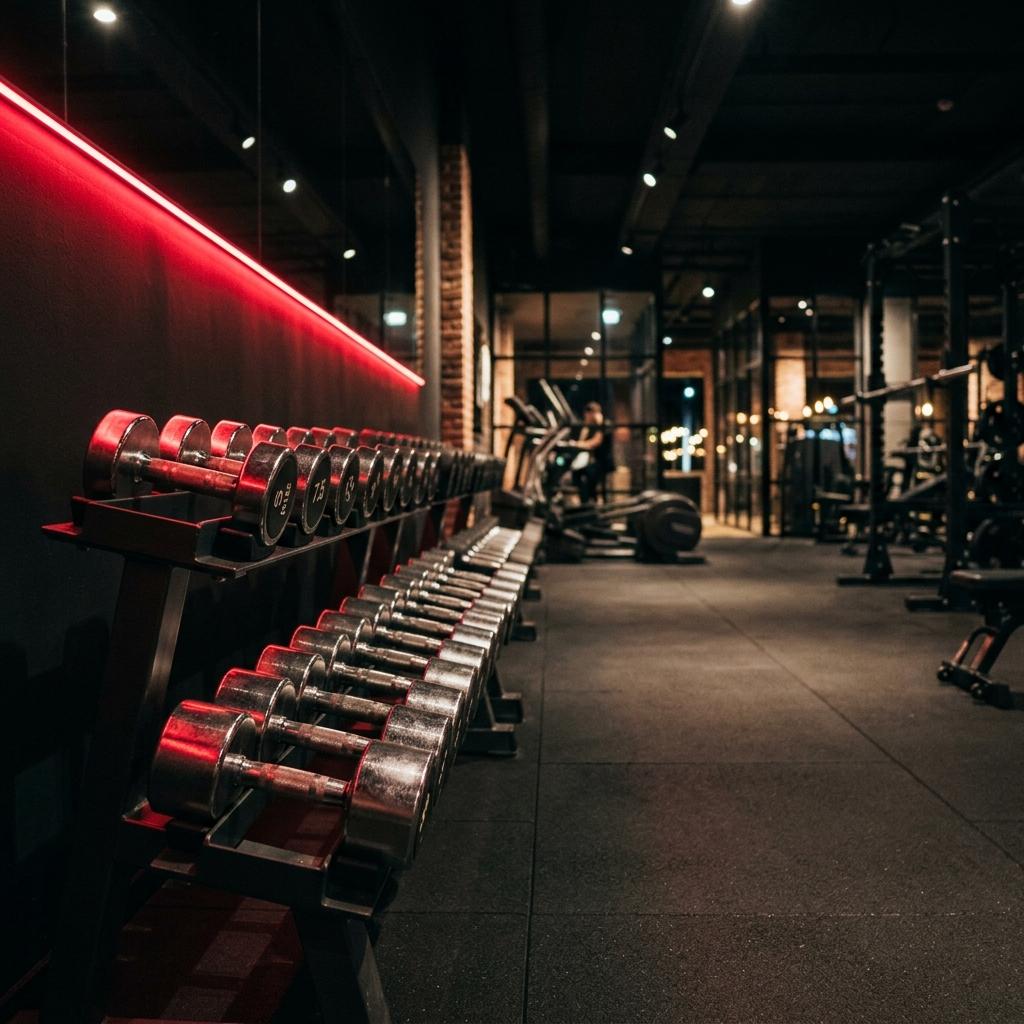 Dumbbells rack background equipment