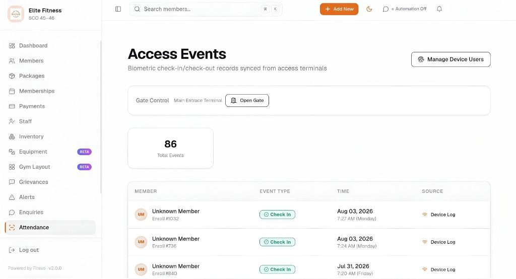Smart Attendance Tracking Screen Preview